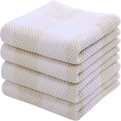 Toalha de Waffle Quadrada Espessada Custom Toalha de Honeycomb de Algodão Puro para Promoção