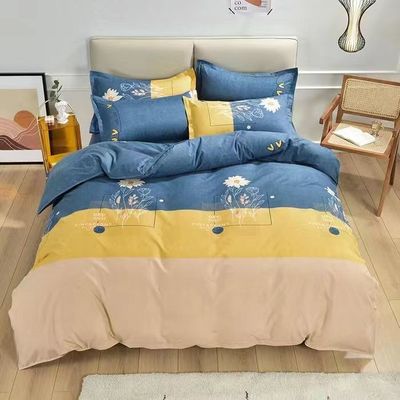 Cores personalizadas Luxo Lençóis de cama 100% algodão Cobertura de cobertor Lençóis de cama Set de roupa de cama