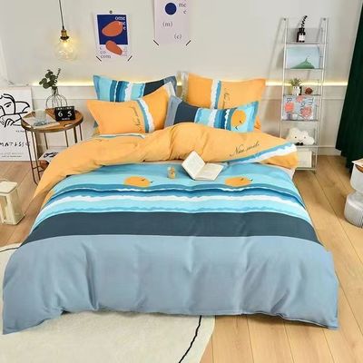 Cores personalizadas Luxo Lençóis de cama 100% algodão Cobertura de cobertor Lençóis de cama Set de roupa de cama