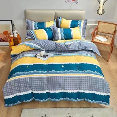 Cores personalizadas Luxo Lençóis de cama 100% algodão Cobertura de cobertor Lençóis de cama Set de roupa de cama