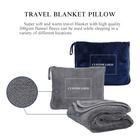 Embroidery Custom Logo Travel Blanket e Pillow Set para viagens de avião confortáveis