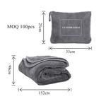 Embroidery Custom Logo Travel Blanket e Pillow Set para viagens de avião confortáveis