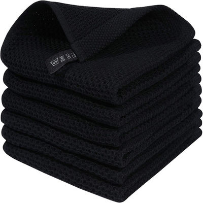 Home OEM Aceitável Fácil de Limpar Kitchen Towel Set com Gancho e Waffle Quadrado Design