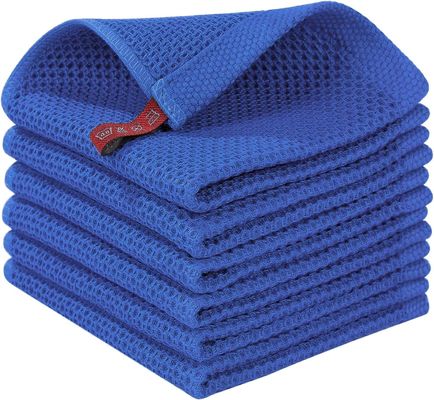 Home OEM Aceitável Fácil de Limpar Kitchen Towel Set com Gancho e Waffle Quadrado Design