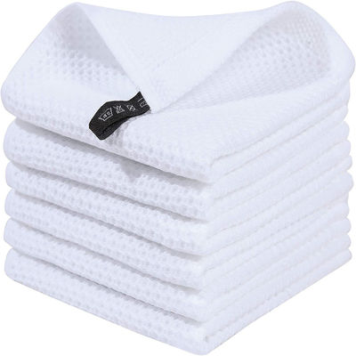 Home OEM Aceitável Fácil de Limpar Kitchen Towel Set com Gancho e Waffle Quadrado Design