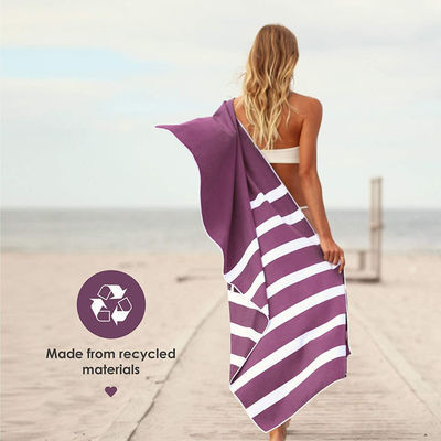 Toalha de Praia de Microfibra Absorvente Custom Impresso e Veludo de Dois lados para diversão na praia
