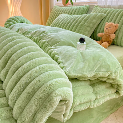 Melhore o seu jogo de roupas de cama com o conjunto de cobertores de cobertores de coelhos de pelúcia