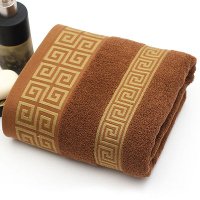 Logotipo do cliente Toalha de secagem rápida Tono escuro Jacquard Toalha de banho Conjunto de presente para casa
