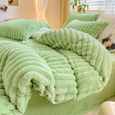 Melhore o seu jogo de roupas de cama com o conjunto de cobertores de cobertores de coelhos de pelúcia