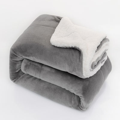 Soft Tricoteado 130*110cm Reversível Poliéster Micro Plush Micro Plush Custom Color Plush Throw