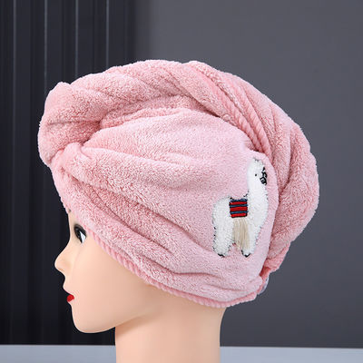 Chapéus de cabelo seco de tecido feminino Chapéus de chuveiro secos rapidamente e espessados com toalhas absorventes