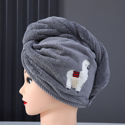 Chapéus de cabelo seco de tecido feminino Chapéus de chuveiro secos rapidamente e espessados com toalhas absorventes