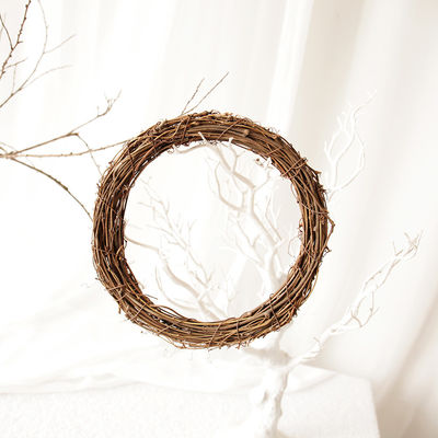 Janela e porta de festas pendurado Rattan Ring Artifi para 35cm Natural Vinhas de coroas