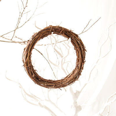Janela e porta de festas pendurado Rattan Ring Artifi para 35cm Natural Vinhas de coroas