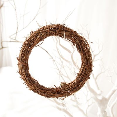 Janela e porta de festas pendurado Rattan Ring Artifi para 35cm Natural Vinhas de coroas