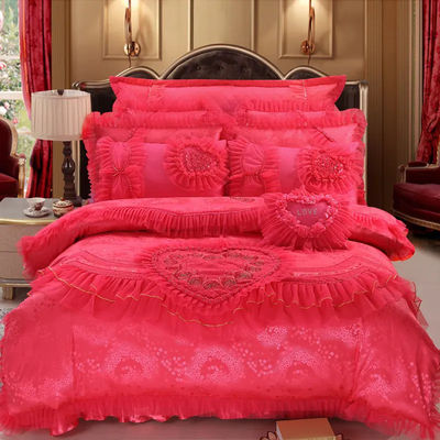 200TC 100% algodão lençol de cama coberta coberta saia de cama conjunto para o estilo europeu e americano