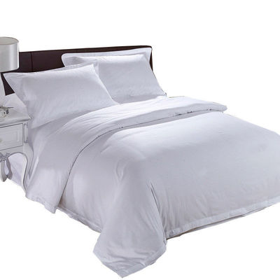 4 peças 60s 300tc 100% algodão branco satin conjunto de roupa de cama para Luxury 5 Star Resort Hotel