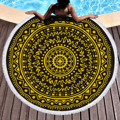 Toalha de praia tecida de alta capacidade de absorção ideal para casa, hotel, desporto, viagens e presentes