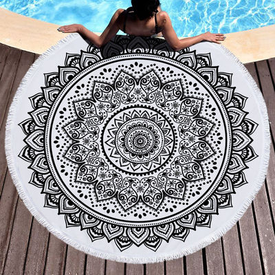 Toalha de praia tecida de alta capacidade de absorção ideal para casa, hotel, desporto, viagens e presentes