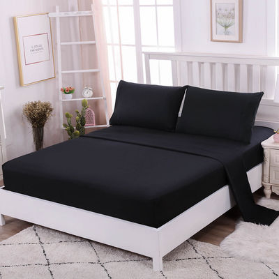 Super King Size Solid Microfiber Lençóis de Cama Conjunto com Tecido e serviço OEM