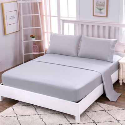 Super King Size Solid Microfiber Lençóis de Cama Conjunto com Tecido e serviço OEM