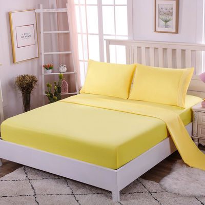 Super King Size Solid Microfiber Lençóis de Cama Conjunto com Tecido e serviço OEM