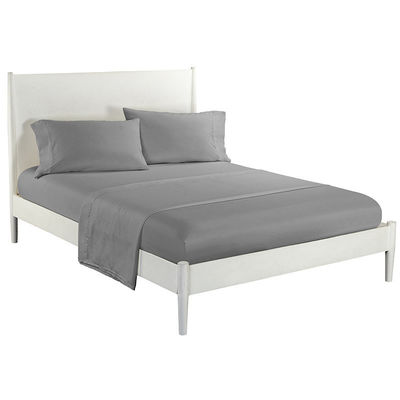 Conjunto de cama macia sustentável 1800TC de algodão egípcio sólido com lençol de cama de cobertor de 4 peças
