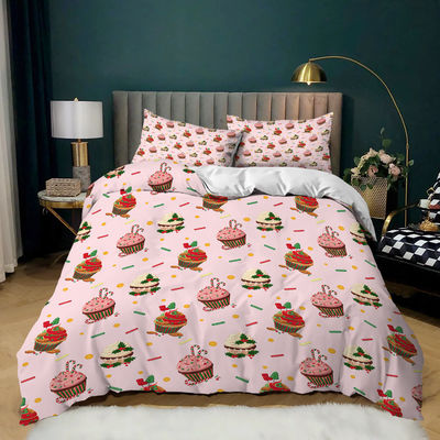 40 conteúdo de tecido Decoração de Natal Cobertura de edredão Natal Feliz Presente Impressão Digital 3D Red Consolator Set de Cama