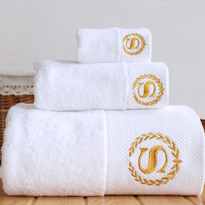 Set de toalhas de banho de hotel de cinco estrelas com tamanho personalizado em SOLID COLOR 16S Toalha de algodão