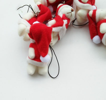 Mini Ursinho de Natal 6cm Plush Toy Teddy Bear Doll Pendente com 6*3*2cm Tamanho