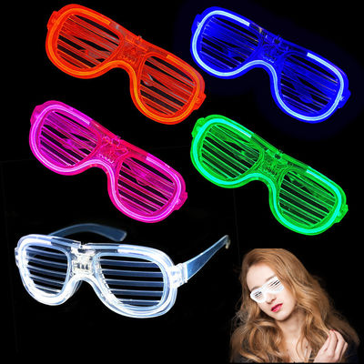 Óculos luminosos persianas brilhante óculos de sol para luz fria festa flash bar