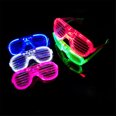 Óculos luminosos persianas brilhante óculos de sol para luz fria festa flash bar