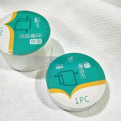 Toalha comprimida portátil Toalha de algodão tecida para viagens ao ar livre e espaço de lavanderia