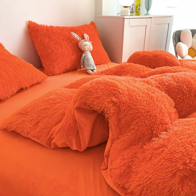 Ins Moss Green Luxury Shaggy Warm Mink Velvet Crystal Bedding Set para Roupas de Inverno