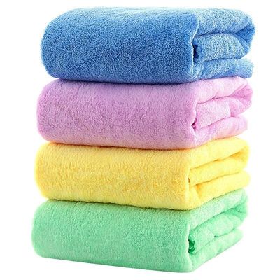 Top-Rated Customizado Cor Coral Fleece espessado Toalha Bath Set perfeito para todas as idades