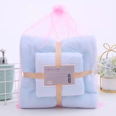 Top-Rated Customizado Cor Coral Fleece espessado Toalha Bath Set perfeito para todas as idades