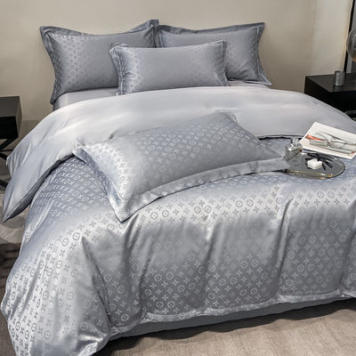 Luxo personalizado Jacquard Bedding Sets Coleções 4 Pcs Pillowcase Covet Sets