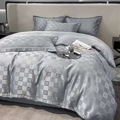 Luxo personalizado Jacquard Bedding Sets Coleções 4 Pcs Pillowcase Covet Sets
