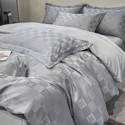Luxo personalizado Jacquard Bedding Sets Coleções 4 Pcs Pillowcase Covet Sets