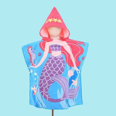 Design Home Microfibra Crianças Capuz de banho de capota desenho animado Impressão toalha de banho vestível