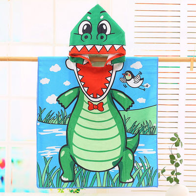 Design Home Microfibra Crianças Capuz de banho de capota desenho animado Impressão toalha de banho vestível