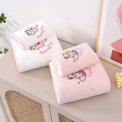 Home Melody Baby Banho Toalha Conjunto Coral Veludo Não derramamento Absorvente Regalo Souvenir de casamento