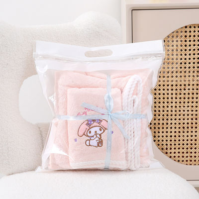 Home Melody Baby Banho Toalha Conjunto Coral Veludo Não derramamento Absorvente Regalo Souvenir de casamento