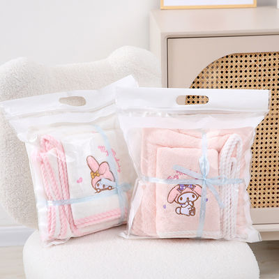 Home Melody Baby Banho Toalha Conjunto Coral Veludo Não derramamento Absorvente Regalo Souvenir de casamento