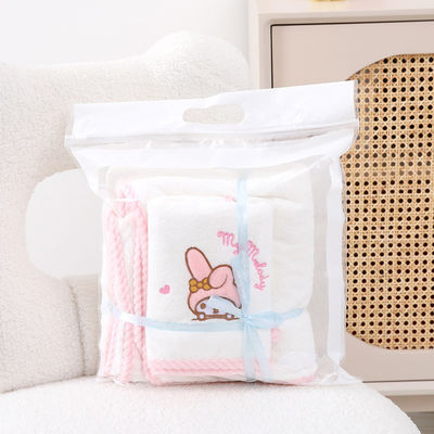 Home Melody Baby Banho Toalha Conjunto Coral Veludo Não derramamento Absorvente Regalo Souvenir de casamento