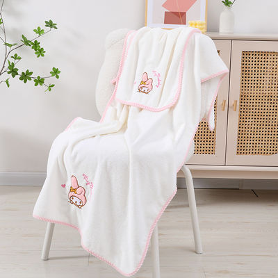 Home Melody Baby Banho Toalha Conjunto Coral Veludo Não derramamento Absorvente Regalo Souvenir de casamento