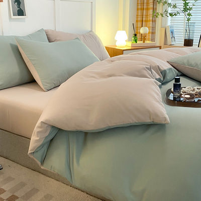 Impressão reativa 4 peças de roupa de cama de poliéster com 2 almofadas