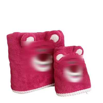 2PCS Set de toalha de banho de presente espessada para toalha absorvente de veludo de coral sustentável