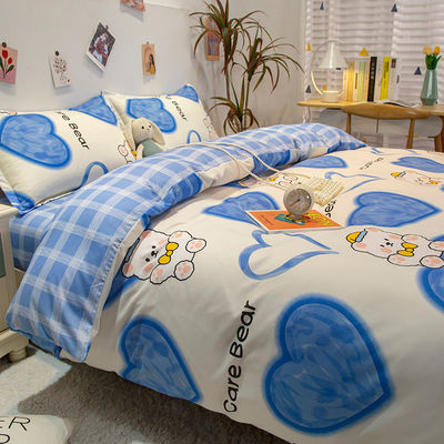 Hotel 4 peças de roupa de cama conjunto luxuoso cobertor de cobertor lençol de cama e caixa de almofada 2pcs