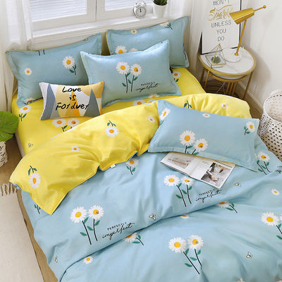 Hotel 4 peças de roupa de cama conjunto luxuoso cobertor de cobertor lençol de cama e caixa de almofada 2pcs